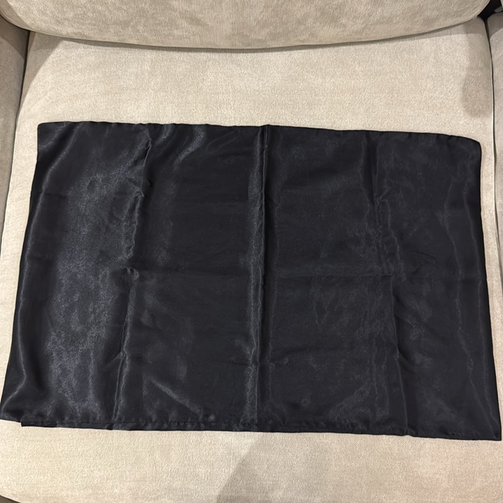 Pillow Cases (2) Black Silky